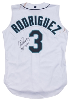 1997 Alex Rodriguez Game Used, Signed & Inscribed Seattle Mariners Home Jersey Vest (MEARS A10 & JSA)
